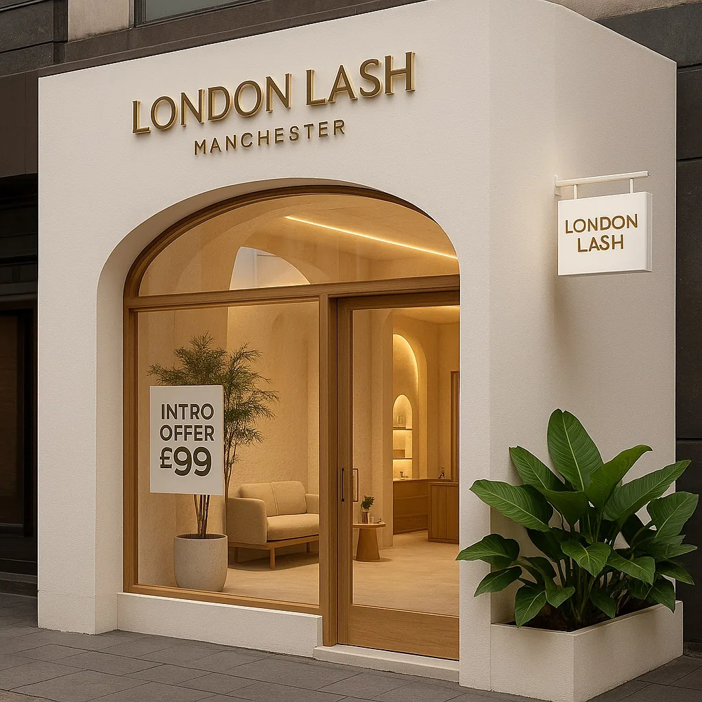 London Lash Manchester salon storefront