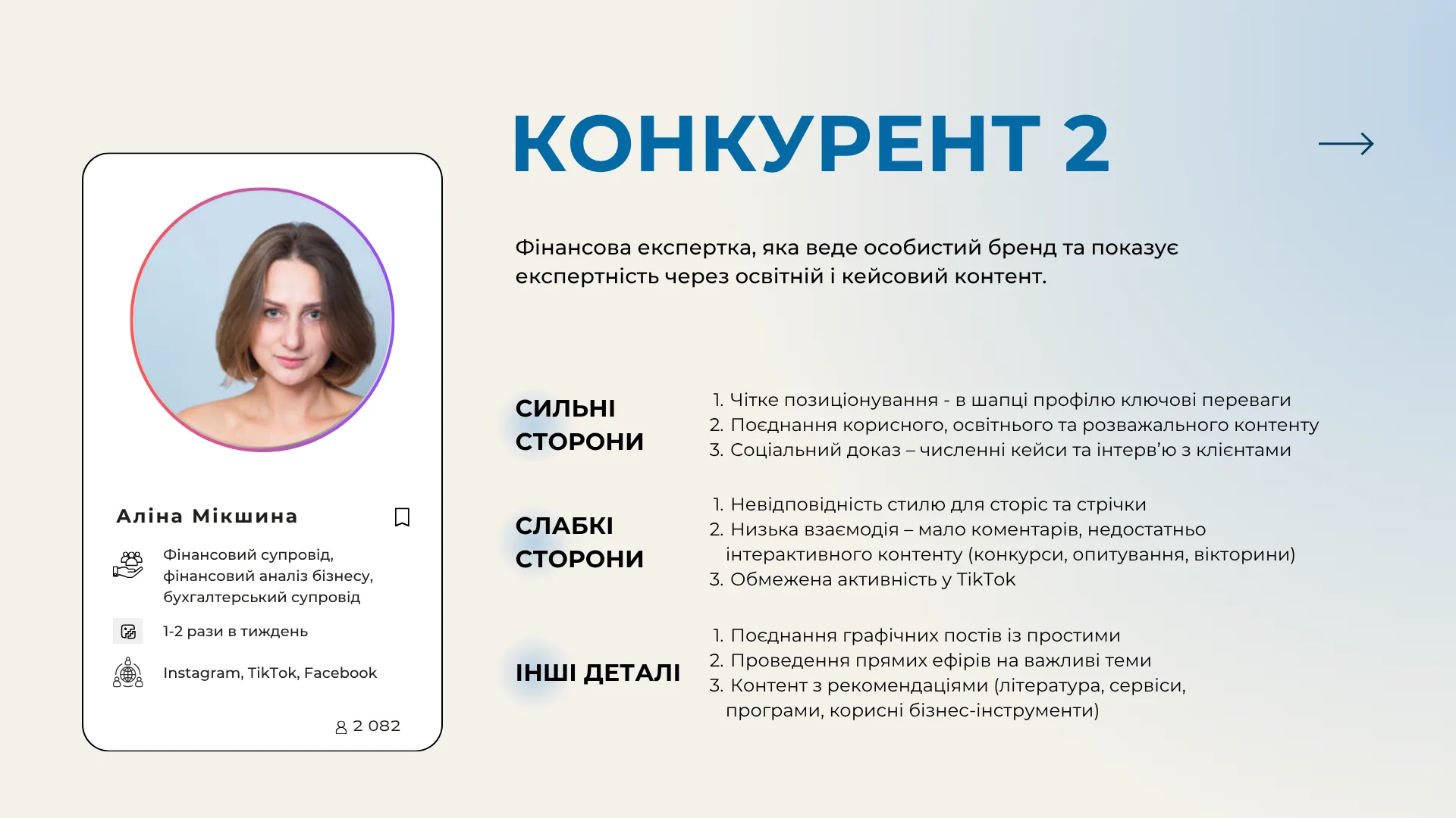 Katia Pozniak strategy page 12 from the developed SMM strategy